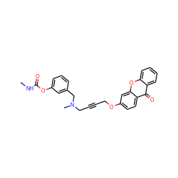 CNC(=O)Oc1cccc(CN(C)CC#CCOc2ccc3c(=O)c4ccccc4oc3c2)c1 ZINC000013864714