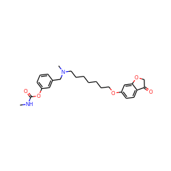 CNC(=O)Oc1cccc(CN(C)CCCCCCCOc2ccc3c(c2)OCC3=O)c1 ZINC000013646423