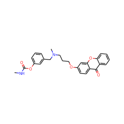 CNC(=O)Oc1cccc(CN(C)CCCOc2ccc3c(=O)c4ccccc4oc3c2)c1 ZINC000013646410