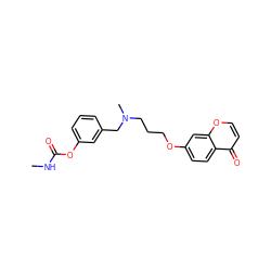 CNC(=O)Oc1cccc(CN(C)CCCOc2ccc3c(=O)ccoc3c2)c1 ZINC000013781331