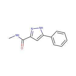 CNC(=O)c1cc(-c2ccccc2)[nH]n1 ZINC000016957908