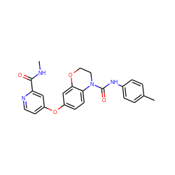 CNC(=O)c1cc(Oc2ccc3c(c2)OCCN3C(=O)Nc2ccc(C)cc2)ccn1 ZINC000029134092