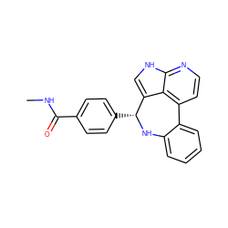 CNC(=O)c1ccc([C@H]2Nc3ccccc3-c3ccnc4[nH]cc2c34)cc1 ZINC000045337802