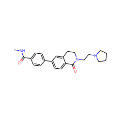 CNC(=O)c1ccc(-c2ccc3c(c2)CCN(CCN2CCCC2)C3=O)cc1 ZINC000059114534