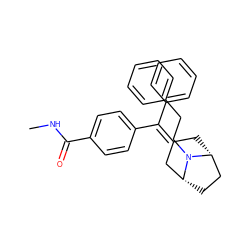 CNC(=O)c1ccc(C(=C2C[C@@H]3CC[C@H](C2)N3CCc2ccccc2)c2ccccc2)cc1 ZINC000026185540