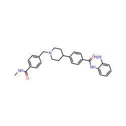 CNC(=O)c1ccc(CN2CCC(c3ccc(C(=O)Nc4ccccc4N)cc3)CC2)cc1 ZINC000029048060