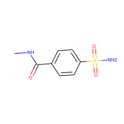 CNC(=O)c1ccc(S(N)(=O)=O)cc1 ZINC000000403245