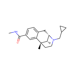 CNC(=O)c1ccc2c(c1)[C@@]1(C)CCN(CC3CC3)[C@@H](C2)[C@@H]1C ZINC000027708519