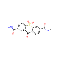 CNC(=O)c1ccc2c(c1)C(=O)c1ccc(C(=O)NC)cc1S2(=O)=O ZINC000013605978