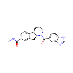 CNC(=O)c1ccc2c(c1)C[C@H]1[C@@H]2CCCN1C(=O)c1ccc2[nH]cnc2c1 ZINC000117623062