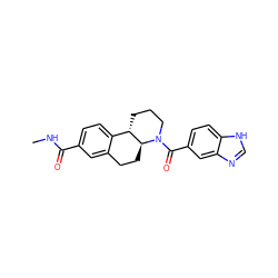 CNC(=O)c1ccc2c(c1)CC[C@H]1[C@H]2CCCN1C(=O)c1ccc2[nH]cnc2c1 ZINC000117624379