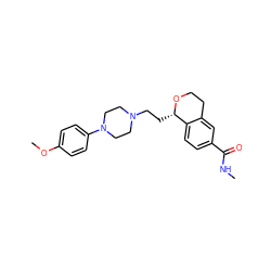 CNC(=O)c1ccc2c(c1)CCO[C@H]2CCN1CCN(c2ccc(OC)cc2)CC1 ZINC000003828610