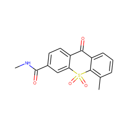 CNC(=O)c1ccc2c(c1)S(=O)(=O)c1c(C)cccc1C2=O ZINC000013605995