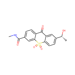 CNC(=O)c1ccc2c(c1)S(=O)(=O)c1ccc([C@@H](C)O)cc1C2=O ZINC000013606016