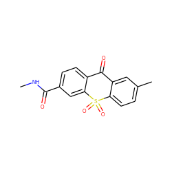 CNC(=O)c1ccc2c(c1)S(=O)(=O)c1ccc(C)cc1C2=O ZINC000013605998