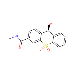 CNC(=O)c1ccc2c(c1)S(=O)(=O)c1ccccc1[C@@H]2O ZINC000013606098