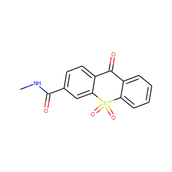 CNC(=O)c1ccc2c(c1)S(=O)(=O)c1ccccc1C2=O ZINC000013605976