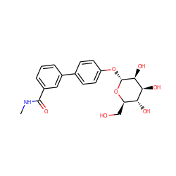 CNC(=O)c1cccc(-c2ccc(O[C@H]3O[C@H](CO)[C@@H](O)[C@H](O)[C@@H]3O)cc2)c1 ZINC000096903946