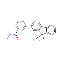 CNC(=O)c1cccc(-c2ccc3c(c2)[C@](O)(C(F)(F)F)c2ccccc2-3)c1 ZINC000144728780