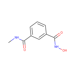 CNC(=O)c1cccc(C(=O)NO)c1 ZINC000096906302