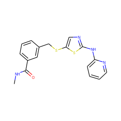 CNC(=O)c1cccc(CSc2cnc(Nc3ccccn3)s2)c1 ZINC000036338814