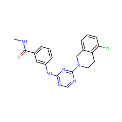 CNC(=O)c1cccc(Nc2ncnc(N3CCc4c(Cl)cccc4C3)n2)c1 ZINC001772643986