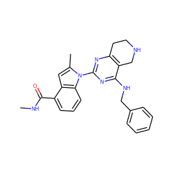 CNC(=O)c1cccc2c1cc(C)n2-c1nc2c(c(NCc3ccccc3)n1)CNCC2 ZINC000142303727