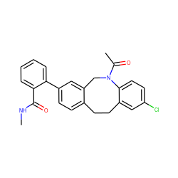 CNC(=O)c1ccccc1-c1ccc2c(c1)CN(C(C)=O)c1ccc(Cl)cc1CC2 ZINC000036311184