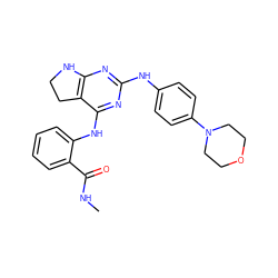 CNC(=O)c1ccccc1Nc1nc(Nc2ccc(N3CCOCC3)cc2)nc2c1CCN2 ZINC000221700323