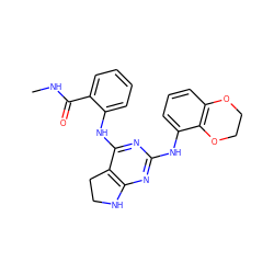 CNC(=O)c1ccccc1Nc1nc(Nc2cccc3c2OCCO3)nc2c1CCN2 ZINC000221667570