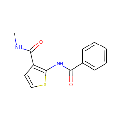 CNC(=O)c1ccsc1NC(=O)c1ccccc1 ZINC000004275790