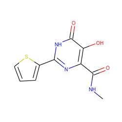 CNC(=O)c1nc(-c2cccs2)[nH]c(=O)c1O ZINC000473087869