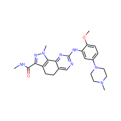 CNC(=O)c1nn(C)c2c1CCc1cnc(Nc3cc(N4CCN(C)CC4)ccc3OC)nc1-2 ZINC000138254359