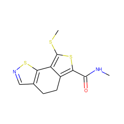 CNC(=O)c1sc(SC)c2c1CCc1cnsc1-2 ZINC001772616608