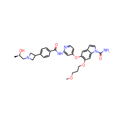 CNC(=O)n1ccc2cc(Oc3ccnc(NC(=O)c4ccc(C5CN(C[C@@H](C)O)C5)cc4)c3)c(OCCCOC)cc21 ZINC000169711608