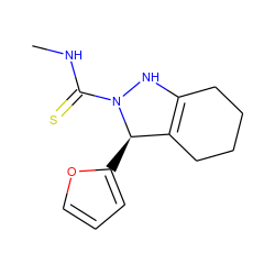 CNC(=S)N1NC2=C(CCCC2)[C@H]1c1ccco1 ZINC000045391747