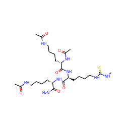 CNC(=S)NCCCC[C@H](NC(=O)[C@H](CCCCNC(C)=O)NC(C)=O)C(=O)N[C@@H](CCCCNC(C)=O)C(N)=O ZINC000474610060