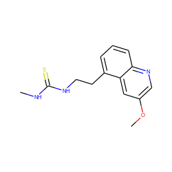 CNC(=S)NCCc1cccc2ncc(OC)cc12 ZINC001772586333