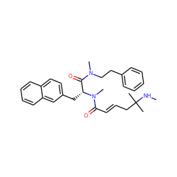 CNC(C)(C)C/C=C/C(=O)N(C)[C@H](Cc1ccc2ccccc2c1)C(=O)N(C)CCc1ccccc1 ZINC000003979296