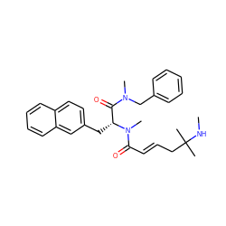 CNC(C)(C)C/C=C/C(=O)N(C)[C@H](Cc1ccc2ccccc2c1)C(=O)N(C)Cc1ccccc1 ZINC000049807879