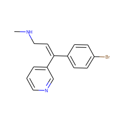 CNC/C=C(/c1ccc(Br)cc1)c1cccnc1 ZINC000001846248