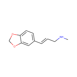 CNC/C=C/c1ccc2c(c1)OCO2 ZINC000026574783