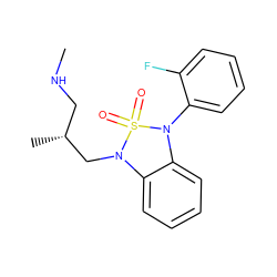 CNC[C@@H](C)CN1c2ccccc2N(c2ccccc2F)S1(=O)=O ZINC000049112777