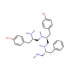 CNC[C@@H](Cc1ccccc1)N(C)C[C@H](Cc1ccc(O)cc1)N(C)C[C@@H](Cc1ccc(O)cc1)N(C)C ZINC000036216229