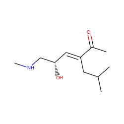 CNC[C@@H](O)/C=C(\CC(C)C)C(C)=O ZINC000096178210