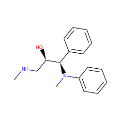 CNC[C@@H](O)[C@@H](c1ccccc1)N(C)c1ccccc1 ZINC000040848589
