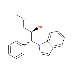 CNC[C@@H](O)[C@@H](c1ccccc1)n1ccc2ccccc21 ZINC000034619310