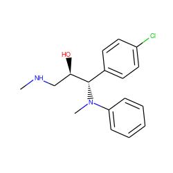 CNC[C@@H](O)[C@H](c1ccc(Cl)cc1)N(C)c1ccccc1 ZINC000040394663