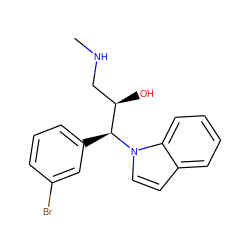 CNC[C@@H](O)[C@H](c1cccc(Br)c1)n1ccc2ccccc21 ZINC000034600388