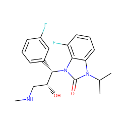 CNC[C@@H](O)[C@H](c1cccc(F)c1)n1c(=O)n(C(C)C)c2cccc(F)c21 ZINC000035950616